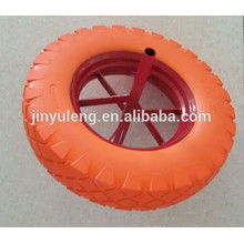 Pretty colorful PU foam wheel barrow tires and rims 480/400-8